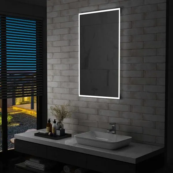 Oglindă cu LED de perete de baie, 60 x 100 cm