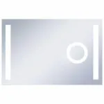 Oglindă cu LED de perete de baie, cu senzor tactil, 100×60 cm