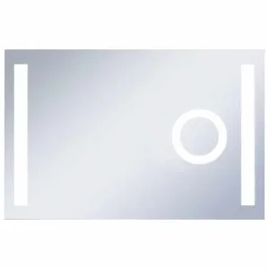 Oglindă cu LED de perete de baie, cu senzor tactil, 100×60 cm