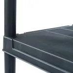 Raft de depozitare, negru, 60 x 30 x 138 cm, plastic, 100 kg