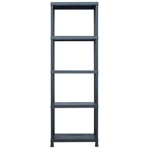 Raft de depozitare, negru, 60 x 30 x 180 cm, plastic, 125 kg