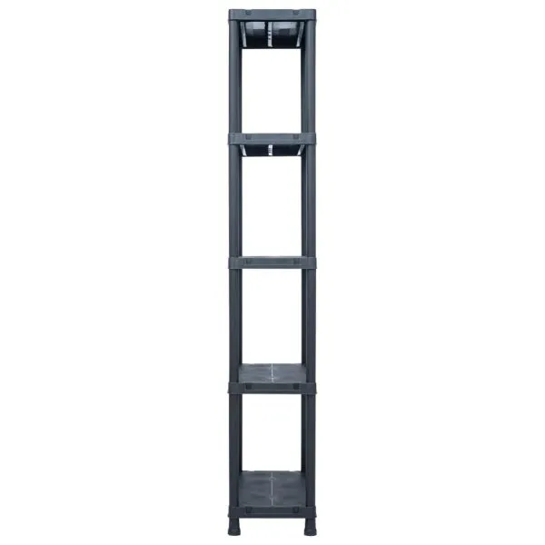Raft de depozitare, negru, 60 x 30 x 180 cm, plastic, 125 kg
