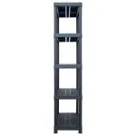 Raft de depozitare, negru, 80 x 40 x 180 cm, plastic, 250 kg