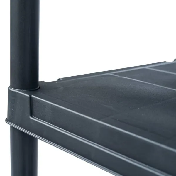 Raft de depozitare, negru, 80 x 40 x 180 cm, plastic, 250 kg