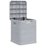 Ladă de depozitare pentru grădină, 90 L, gri deschis