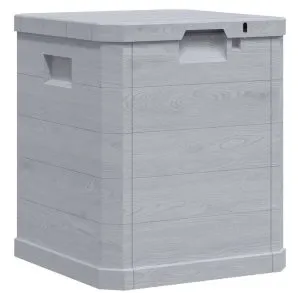 Ladă de depozitare pentru grădină, 90 L, gri deschis