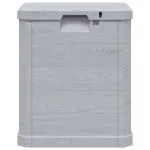 Ladă de depozitare pentru grădină, 90 L, gri deschis