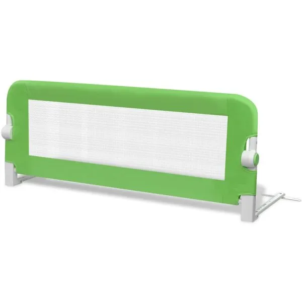 Balustradă de protecție pat copii, 2 buc., verde, 102×42 cm