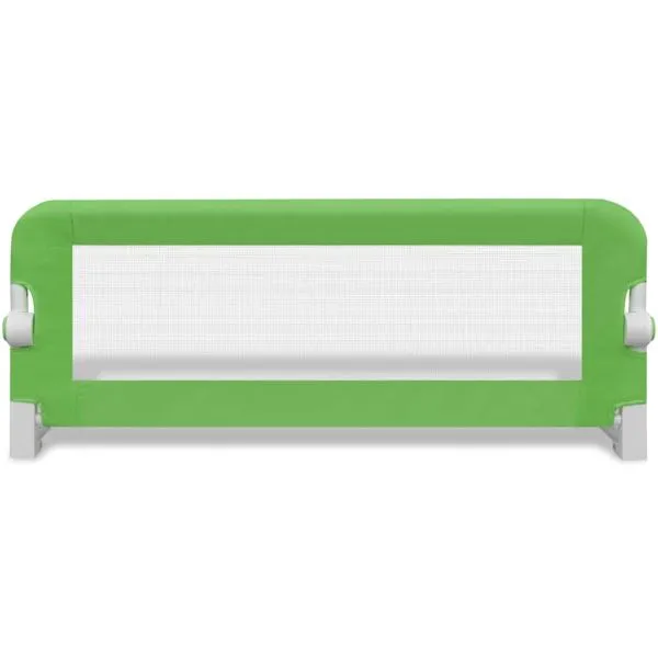Balustradă de protecție pat copii, 2 buc., verde, 102×42 cm