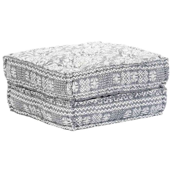 Canapea puf modulară cu 2 locuri, gri deschis, material textil