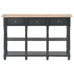 Masă consolă, negru, 120 x 30 x 76 cm, MDF