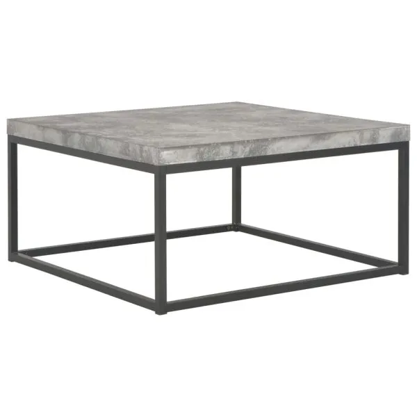 Măsuță de cafea, 75 x 75 x 38 cm, aspect de beton