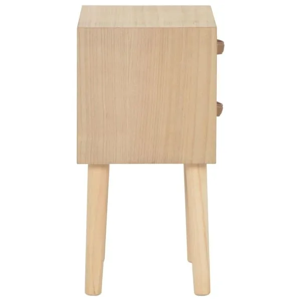 Noptieră cu 2 sertare, 30x25x49,5 cm, lemn masiv de pin