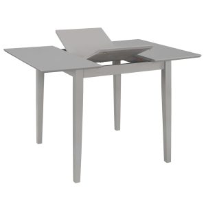 Masă de bucătărie extensibilă, gri, (80-120)x80x74 cm, MDF