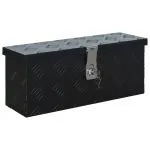 Ladă din aluminiu, negru, 485 x 140 x 200 mm
