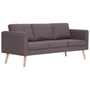 Canapea cu 3 locuri, gri taupe, material textil