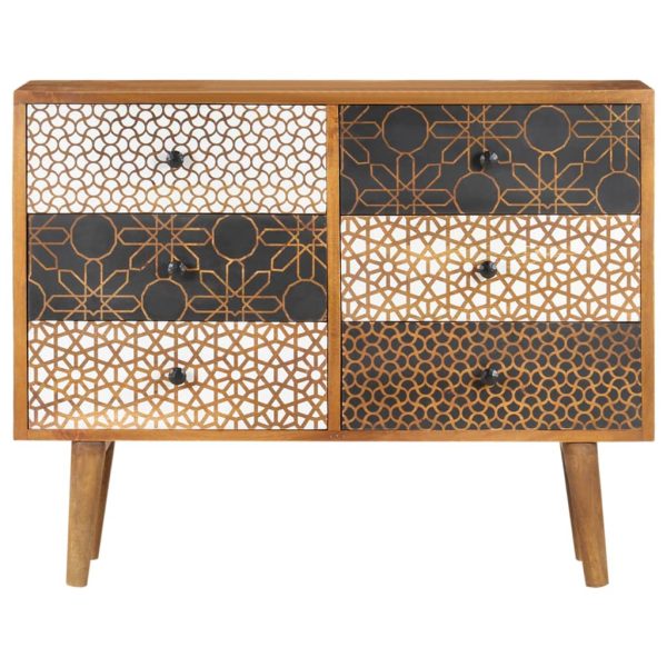 Servantă cu model imprimat, 90x30x70 cm, lemn masiv de mango