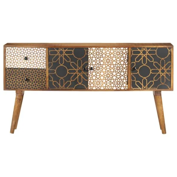 Dulap, model imprimat, 130 x 30 x 70 cm, lemn masiv de mango