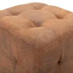 Noptiere, 2 buc., maro, 30x30x30, piele întoarsă ecologică