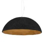 Lampă suspendată, negru și auriu, Ø70 cm, E27