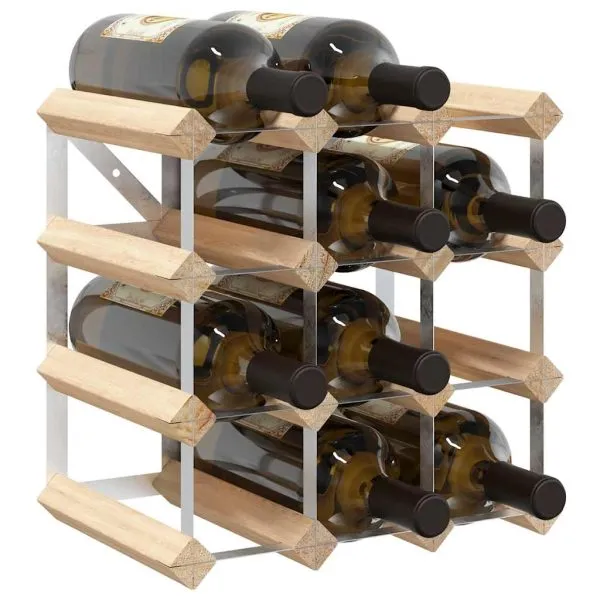 Suport sticle de vin pentru 12 sticle, lemn masiv de pin