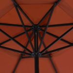Umbrelă de soare de grădină, bază portabilă, cărămiziu