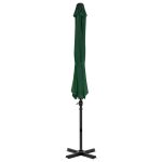 Umbrelă de soare de grădină, bază portabilă, verde