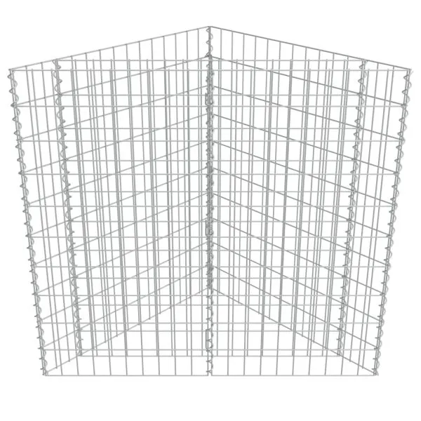 Strat înălțat gabion, 75x75x50 cm, oțel galvanizat