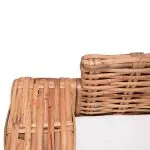 Canapea de grădină cu 3 locuri, ratan natural