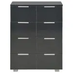 Dulap, negru extralucios, 60x35x80 cm, lemn prelucrat