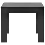 Masă de bucătărie extensibilă, negru extralucios, 175x90x75 cm