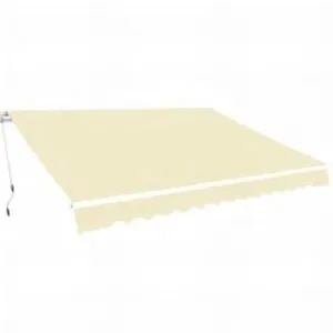 Copertină pliabilă acționată manual, crem, 600 cm