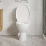 Capac WC cu închidere silențioasă, eliberare rapidă, alb