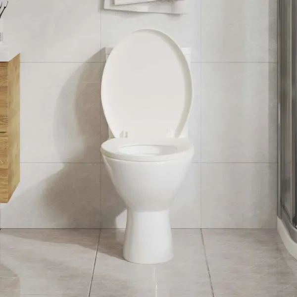 Capac WC cu închidere silențioasă, eliberare rapidă, alb