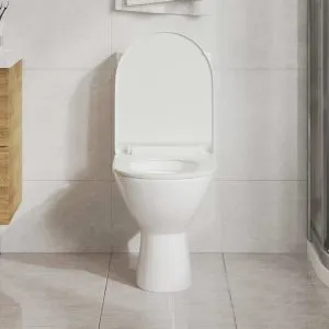 Capac WC cu închidere silențioasă, eliberare rapidă, alb