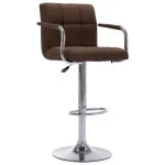 Scaun de bar, maro, material textil
