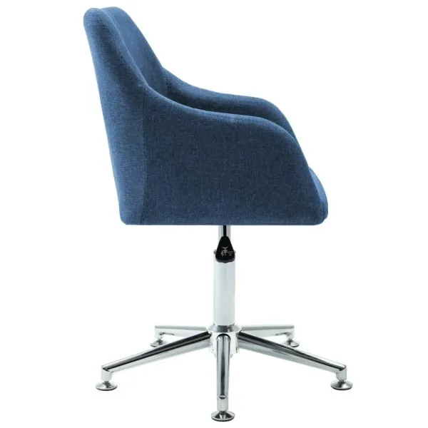 Scaun de sufragerie pivotant, albastru, material textil