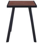 Masă de bucătărie, natural și negru, 120x60x75 cm, MDF