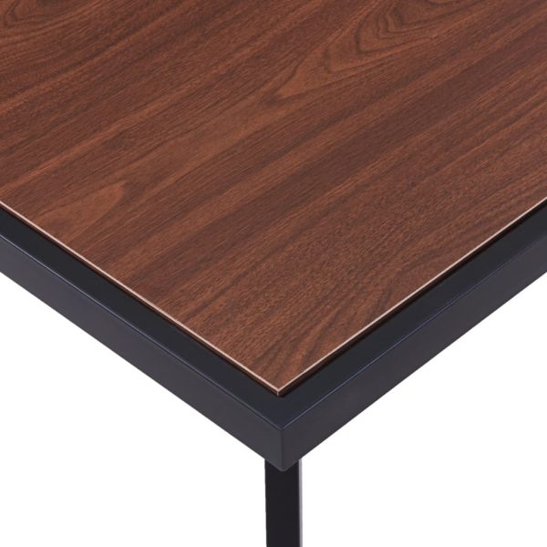 Masă de bucătărie, natural și negru, 120x60x75 cm, MDF