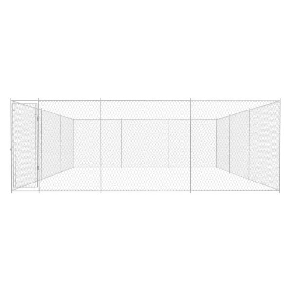 Padoc pentru câini de exterior, 570x570x185 cm, oțel galvanizat