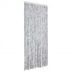 Perdea pentru insecte, alb și gri, 100×220 cm, Chenille