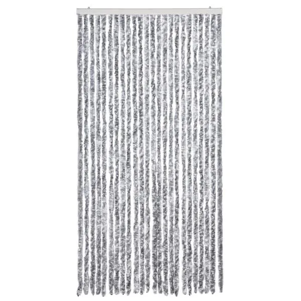 Perdea pentru insecte, alb și gri, 100×220 cm, Chenille