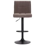 Scaune de bar, 2 buc., gri taupe, material textil