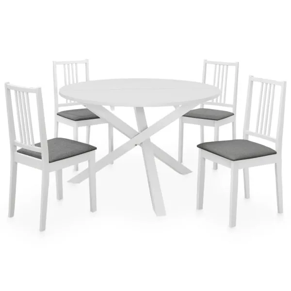 Set mobilier de bucătărie, 5 piese, alb, MDF
