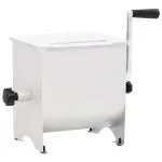 Malaxor de carne manual cu capac, argintiu, oțel inoxidabil