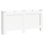 Mască pentru calorifer, alb, 172x19x81,5 cm, MDF