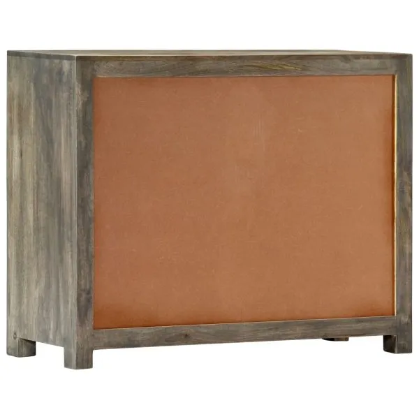 Dulap lateral, gri, 75 x 30 x 60 cm, lemn masiv de mango