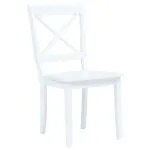 Set mobilier bucătărie, 5 piese, alb, lemn masiv de hevea