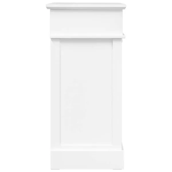 Pantofar, alb, 50 x 28 x 58 cm, lemn de paulownia