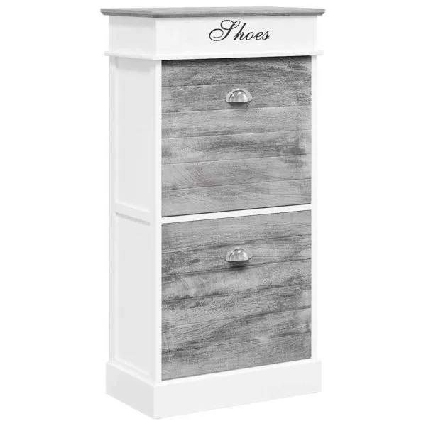 Pantofar, gri, 50x28x98 cm, lemn de paulownia